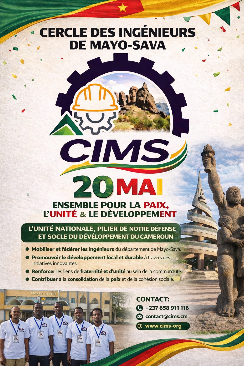 Message du Cercle des Ingénieurs de Mayo-Sava (CIMS) À l’occasion de la 54e édition de la Fête Nationale du 20 mai